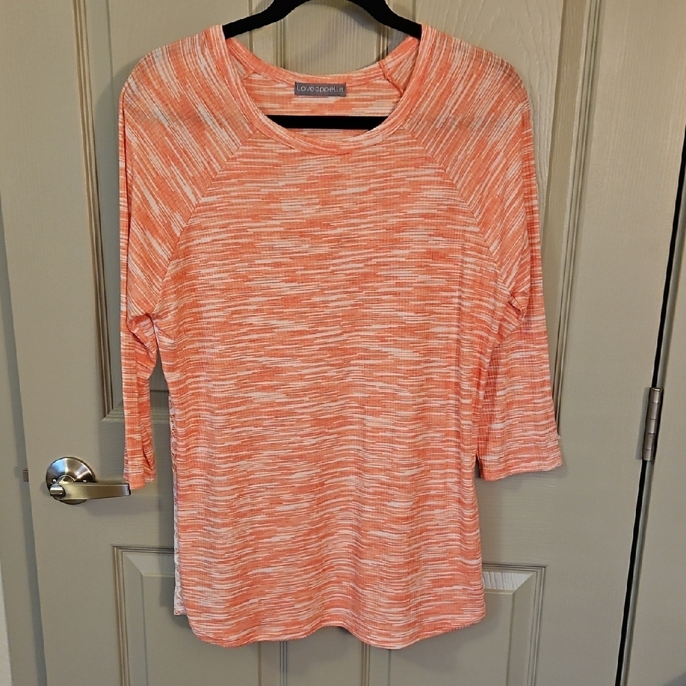 Loveappella Coral Long Sleeve Top